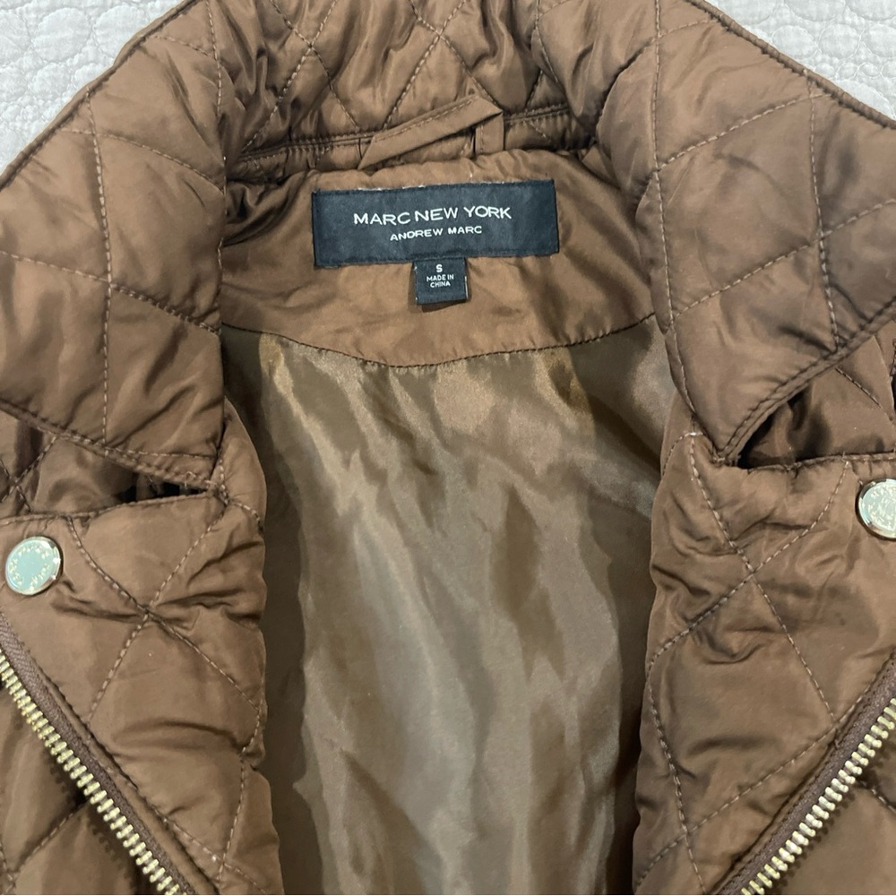 Andrew Marc Quilted Brown Women's Vest small - Picture 5 of 11